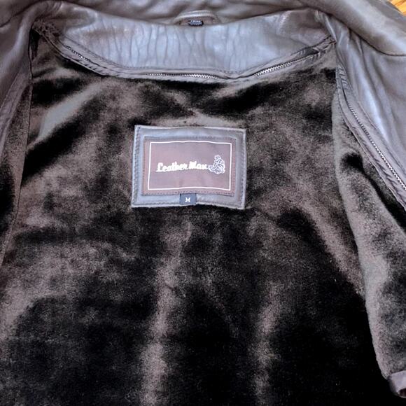 Leatherman Brown Genuine Leather Jacket Coat Size M - Picture 9 of 12